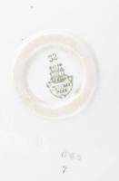 3 db Zsolnay tálaló, matricás porcelán, jelzett, kopott, d: 24-33cm