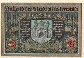 Német Birodalom / Weimari Köztársaság / Finsterwalde 1921. 25Pf + 50Pf + 75Pf 3klf db, teljes sor T:...