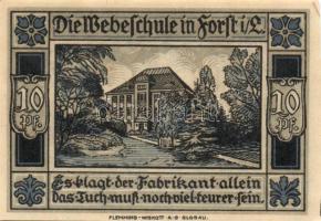 Német Birodalom / Weimari Köztársaság / Forst 1921. 10Pf + 20Pf + 25Pf + 50Pf 4klf db, teljes sor T:I