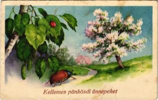 1939 Kellemes pünkösdi ünnepeket / Pentecost greeting art postcard. Amag 3054. (Rb)