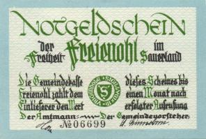 Német Birodalom / Weimari Köztársaság / Freienohl D.N. 25Pf(4x) + 50Pf(4x) + 75Pf(4x) + 1M(4x) össze...