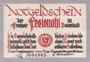 Német Birodalom / Weimari Köztársaság / Freienohl D.N. 25Pf(4x) + 50Pf(4x) + 75Pf(4x) + 1M(4x) össze...