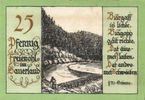 Német Birodalom / Weimari Köztársaság / Freienohl D.N. 25Pf(4x) + 50Pf(4x) + 75Pf(4x) + 1M(4x) össze...