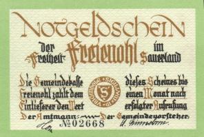 Német Birodalom / Weimari Köztársaság / Freienohl D.N. 25Pf(4x) + 50Pf(4x) + 75Pf(4x) + 1M(4x) össze...