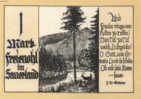 Német Birodalom / Weimari Köztársaság / Freienohl D.N. 25Pf(4x) + 50Pf(4x) + 75Pf(4x) + 1M(4x) össze...