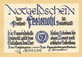 Német Birodalom / Weimari Köztársaság / Freienohl D.N. 25Pf(4x) + 50Pf(4x) + 75Pf(4x) + 1M(4x) össze...