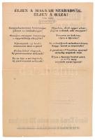 1956 A Szabad Ifjúság forradalmi különkiadása, röplapja, 1956. okt. 23., kétoldalas, kis lapszéli sz...