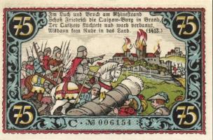 Német Birodalom / Weimari Köztársaság / Friesack 1921. 25Pf(3x) + 50Pf(3x) + 75Pf(3x) összesen 9klf ...