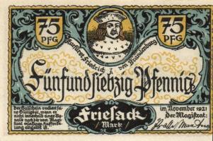 Német Birodalom / Weimari Köztársaság / Friesack 1921. 25Pf(3x) + 50Pf(3x) + 75Pf(3x) összesen 9klf ...