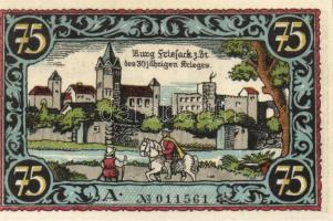 Német Birodalom / Weimari Köztársaság / Friesack 1921. 25Pf(3x) + 50Pf(3x) + 75Pf(3x) összesen 9klf ...