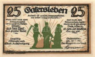 Német Birodalom / Weimari Köztársaság / Gatersleben 1921. 25Pf + 50Pf(4x) + 75Pf 6klf db, teljes sor T:I