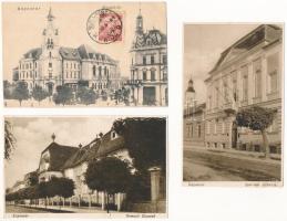 Kaposvár - 3 db RÉGI város képeslap (ebből 2 vágott)