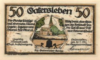 Német Birodalom / Weimari Köztársaság / Gatersleben 1921. 25Pf + 50Pf(4x) + 75Pf 6klf db, teljes sor...