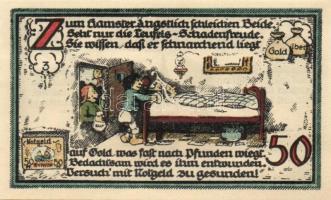 Német Birodalom / Weimari Köztársaság / Gatersleben 1921. 25Pf + 50Pf(4x) + 75Pf 6klf db, teljes sor...