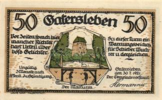 Német Birodalom / Weimari Köztársaság / Gatersleben 1921. 25Pf + 50Pf(4x) + 75Pf 6klf db, teljes sor...