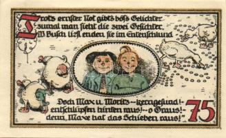 Német Birodalom / Weimari Köztársaság / Gatersleben 1921. 25Pf + 50Pf(4x) + 75Pf 6klf db, teljes sor...