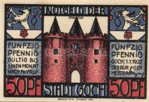 Német Birodalom / Weimari Köztársaság / Goch 1922. 50Pf(2x) + 75Pf(4x) 6klf db, teljes sor T:I