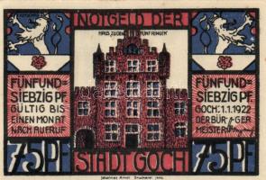 Német Birodalom / Weimari Köztársaság / Goch 1922. 50Pf(2x) + 75Pf(4x) 6klf db, teljes sor T:I