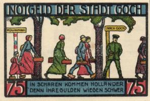 Német Birodalom / Weimari Köztársaság / Goch 1922. 50Pf(2x) + 75Pf(4x) 6klf db, teljes sor T:I