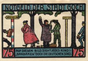 Német Birodalom / Weimari Köztársaság / Goch 1922. 50Pf(2x) + 75Pf(4x) 6klf db, teljes sor T:I