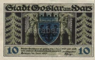 Német Birodalom / Weimari Köztársaság / Goslar 1920. 10Pf + 25Pf + 50Pf 3klf db, teljes sor T:I