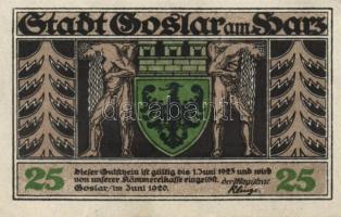 Német Birodalom / Weimari Köztársaság / Goslar 1920. 10Pf + 25Pf + 50Pf 3klf db, teljes sor T:I