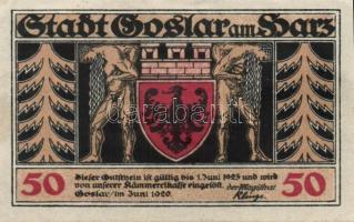 Német Birodalom / Weimari Köztársaság / Goslar 1920. 10Pf + 25Pf + 50Pf 3klf db, teljes sor T:I