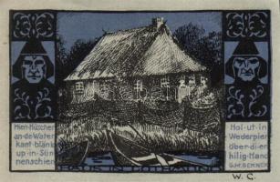 Német Birodalom / Weimari Köztársaság / Lübeck 1921. 50Pf(4x) + 75Pf(2x) 6klf db, teljes sor T:I