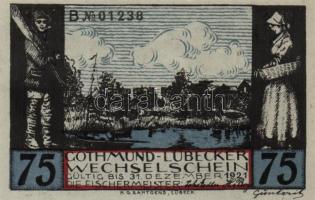 Német Birodalom / Weimari Köztársaság / Lübeck 1921. 50Pf(4x) + 75Pf(2x) 6klf db, teljes sor T:I