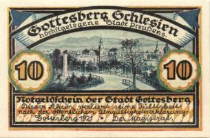 Német Birodalom / Weimari Köztársaság / Gottesberg 1921. 10Pf + 25Pf + 50Pf + 3klf db, teljes sor T:...