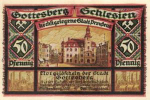 Német Birodalom / Weimari Köztársaság / Gottesberg 1921. 10Pf + 25Pf + 50Pf + 3klf db, teljes sor T:...