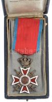 Románia 1932-1947. "Román koronarend II. típusú Lovag-fokozata" ezüstözött, zománcozott ki...