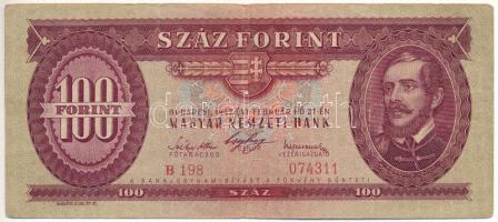 1947. 100Ft B 198 074311 T:III  Hungary 1947. 100 Forint B 198 074311 C:F  Adamo F27