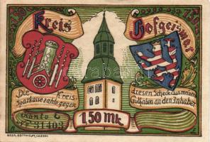 Német Birodalom / Weimari Köztársaság / Hofgeismar D.N. 25Pf + 50Pf + 75Pf + 1M + 1,5M összesen 5klf...