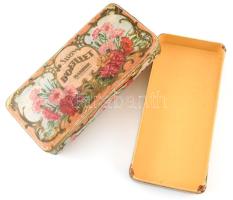 1923 Baeder New York-Budapest díszes papírdoboz, sérüléssel, 19,5×9,5×5 cm