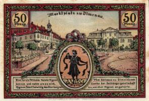 Német Birodalom / Weimari Köztársaság / Ilmenau 1921. 50Pf(6x) 6klf db, teljes sor T:I