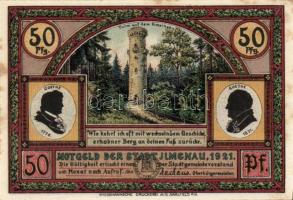 Német Birodalom / Weimari Köztársaság / Ilmenau 1921. 50Pf(6x) 6klf db, teljes sor T:I