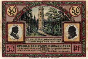 Német Birodalom / Weimari Köztársaság / Ilmenau 1921. 50Pf(6x) 6klf db, teljes sor T:I