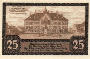 Német Birodalom / Weimari Köztársaság / Johannisburg 1920. 5Pf + 10Pf + 25Pf + 50Pf 4klf db, teljes ...