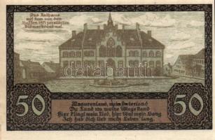 Német Birodalom / Weimari Köztársaság / Johannisburg 1920. 5Pf + 10Pf + 25Pf + 50Pf 4klf db, teljes ...