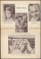 1942 Lidércfény c. német film (Kristina Söderbaum, Kurt Meisel, Paul Klinger, stb.) képes ismertetője, kétoldalas reklámlap, UFA Film, középen hajtott, 30x21 cm