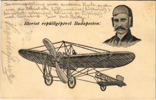 1909 Budapest, Bleriot repülőgépével Budapesten. Bíró A. kiadása (EK)