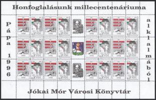 1996 Honfoglalásunk millecentenáriuma 27 db levélzáró teljes ívben