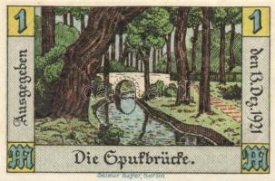 Német Birodalom / Weimari Köztársaság / Königswursterhausen 1921. 50Pf(2x) + 75Pf(2x) + 1M(2x) 6klf ...