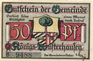 Német Birodalom / Weimari Köztársaság / Königswursterhausen 1921. 50Pf(2x) + 75Pf(2x) + 1M(2x) 6klf ...