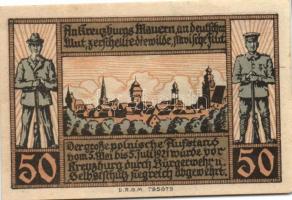 Német Birodalom / Weimari Köztársaság / Kreuzburg 1921. 25Pf + 50Pf(2x) + 75Pf(2x) 5klf db, teljes s...