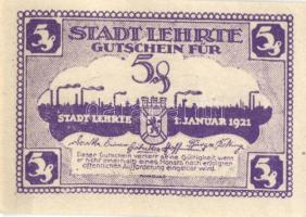 Német Birodalom / Weimari Köztársaság / Lehrte 1921. 5Pf + 10Pf + 25Pf + 50Pf 4klf db, teljes sor T:I