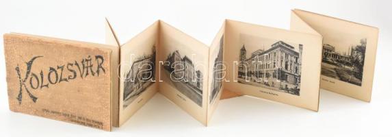 cca 1910 Kolozsvár, leporelló 16 db fekete-fehér képpel (Krudy fényképész felvételei), Kolozsvár, St...