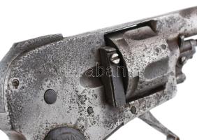 Zsebpisztoly. Belső kakasos. XIX. sz. Liege. 14 cm Hatástalanított. rugó nélkül