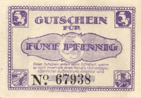 Német Birodalom / Weimari Köztársaság / Lehrte 1921. 5Pf + 10Pf + 25Pf + 50Pf 4klf db, teljes sor T:...